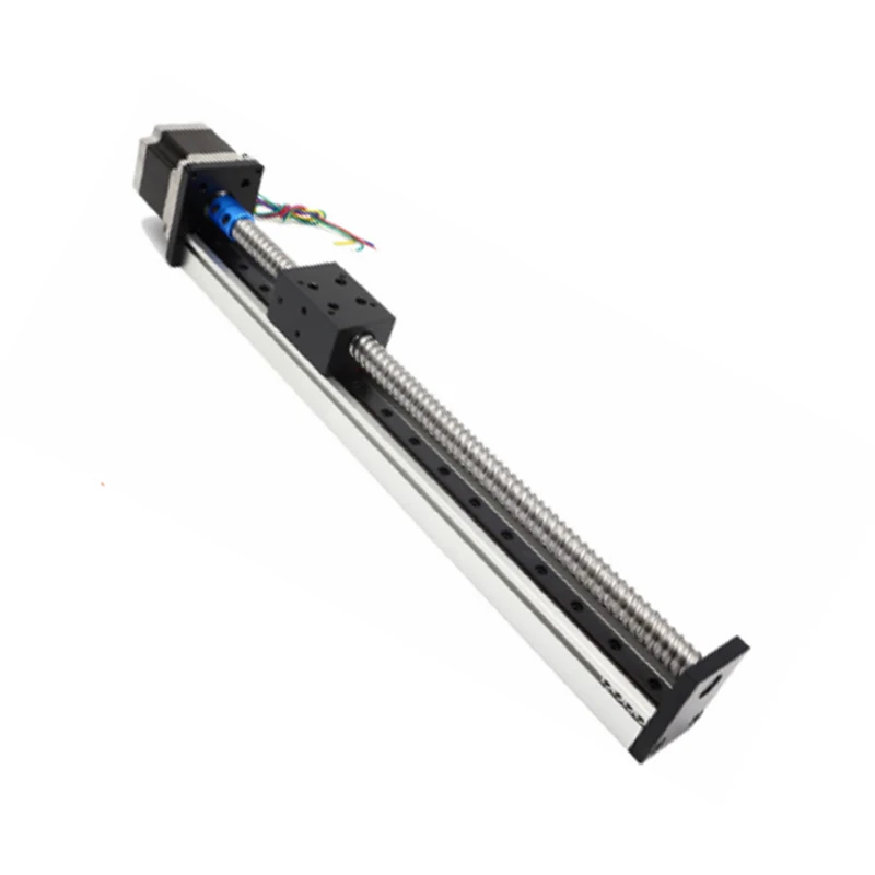 57mm Stepping Motor Actuator 0-30kg Load Linear Guide Rail Slide Ball Screw