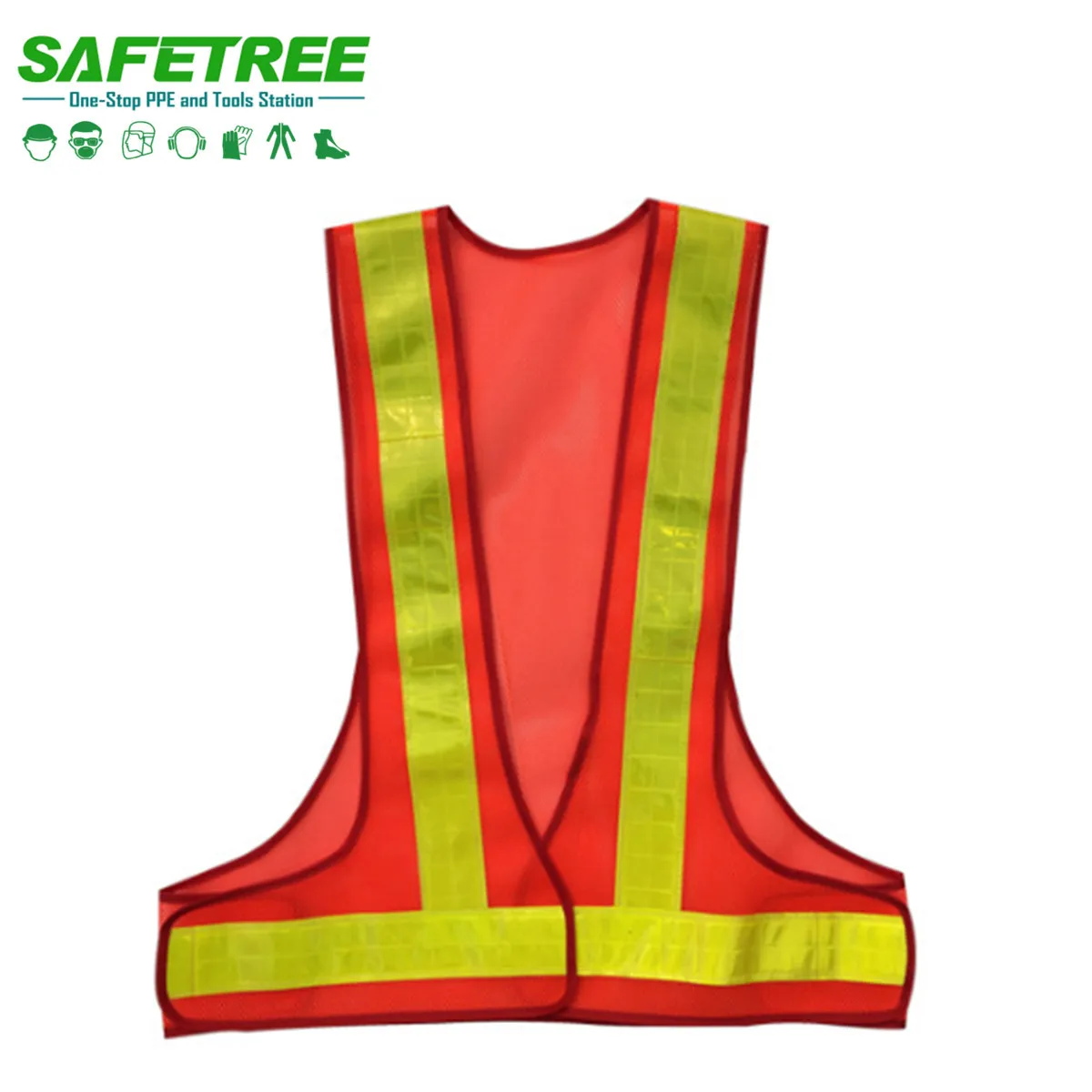 Безопасный светоотражающий жилет SAFETREE с высокой видимостью сетчатый отражателем из