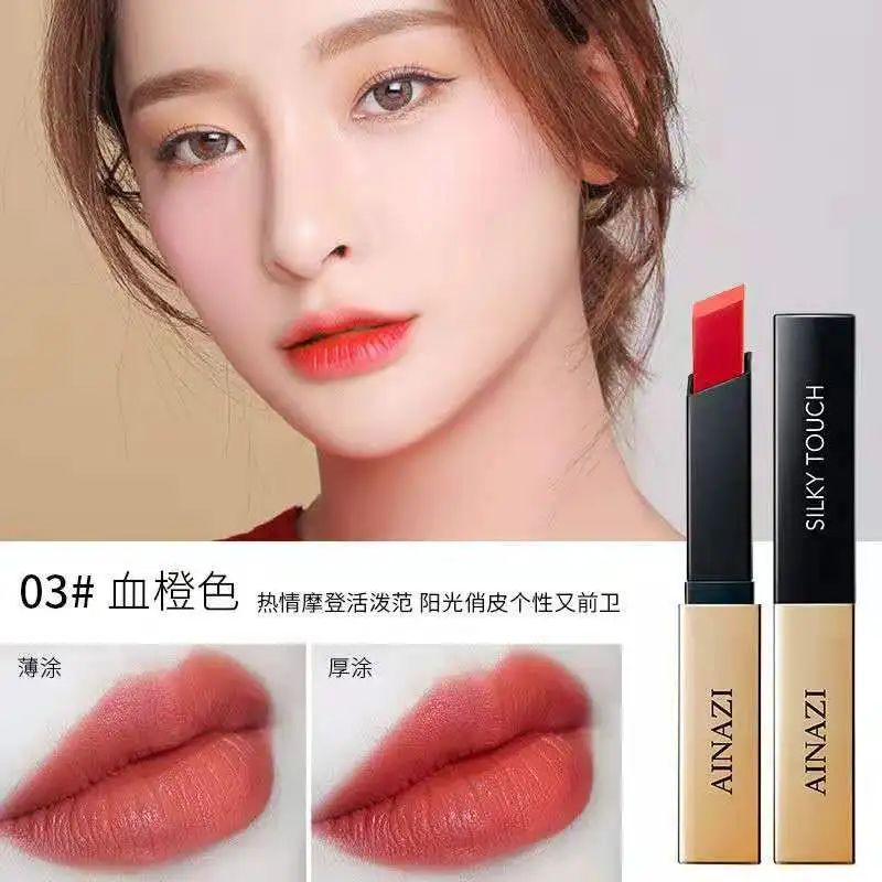RTS waterproof velvet matte customize makeup Lipstick custom matte lipstick private label ladies cosmetic cute lipstick