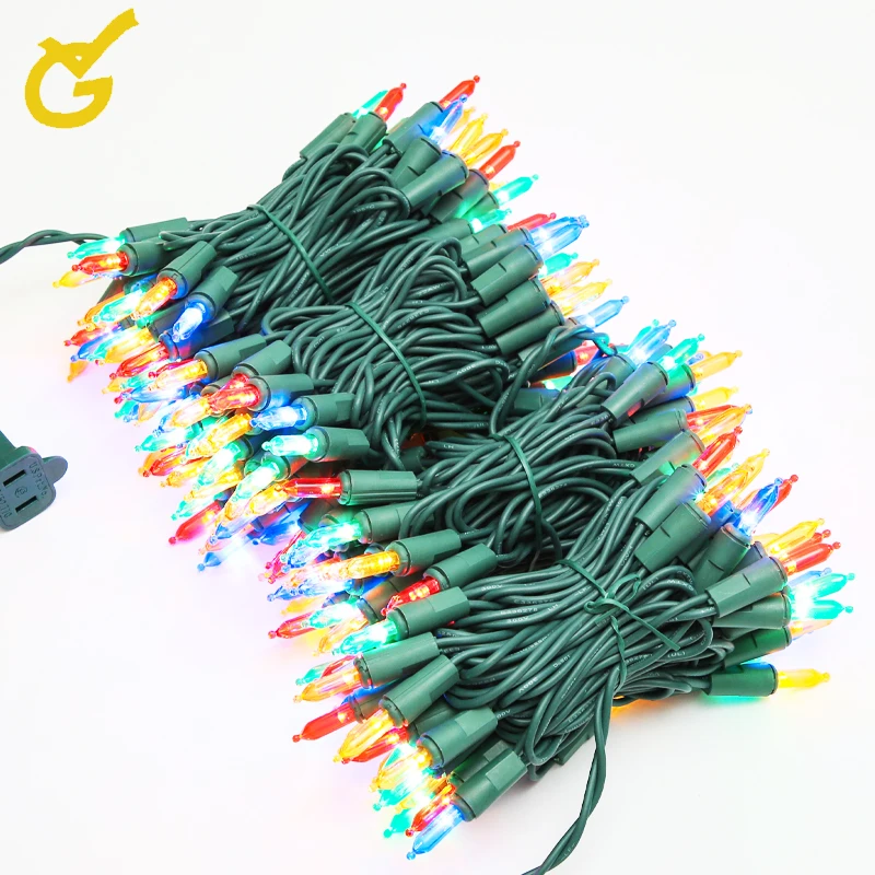 UL сертификат GV 33FT 100 светодиоды Рождественская елка украшения огни многоцветные лампочки IP44 светодиодные гирлянды рождественские огни
