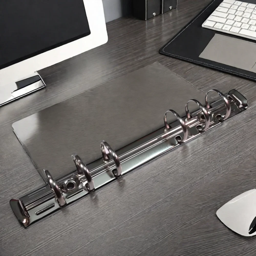 O-Shaped Iron Clip Document Binder Iron Ring Binding Clip Porous Folder Accessories