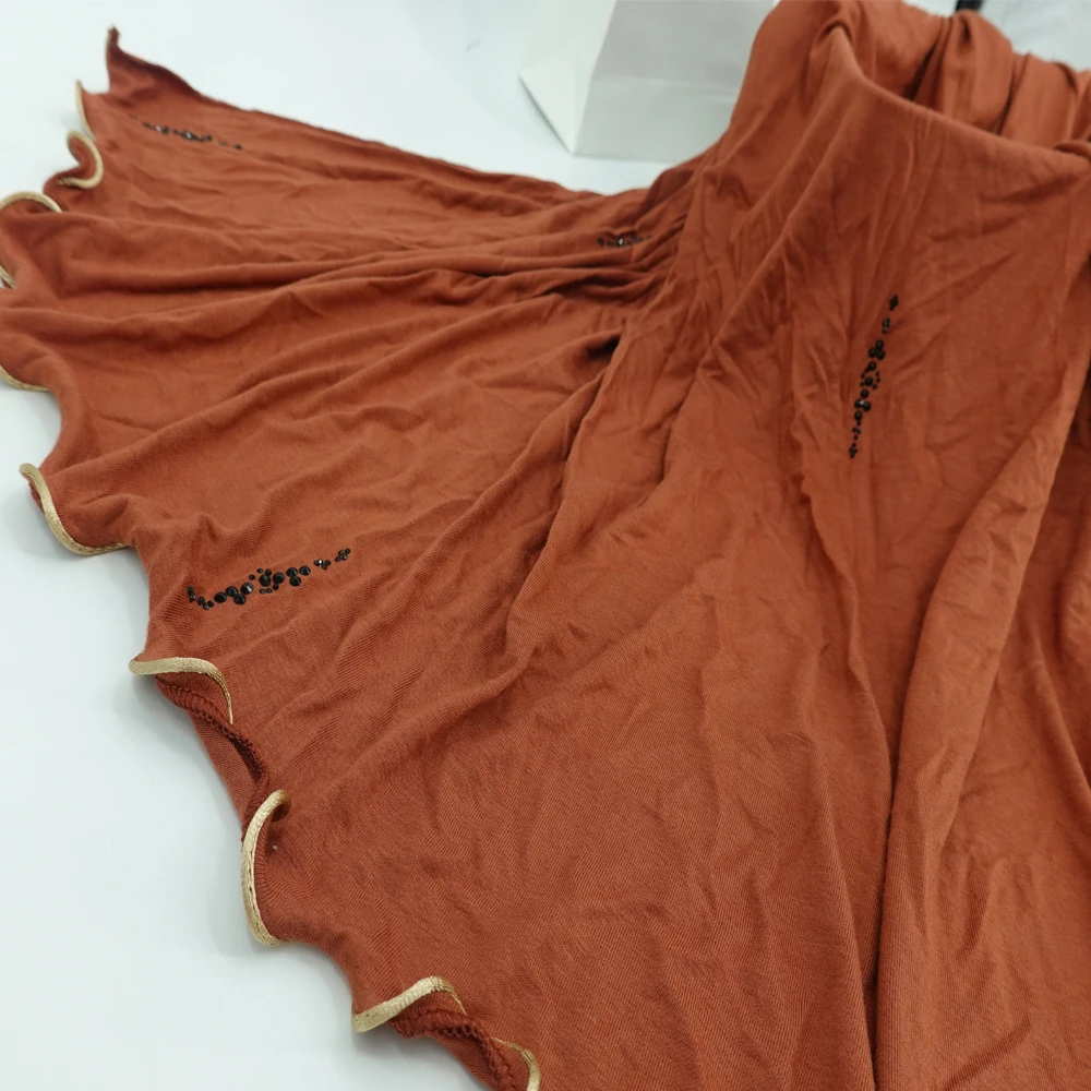 Hotest Fancy new customize Jersey hijab fashion hijabs scarfs muslim head scarf with zigzag stone