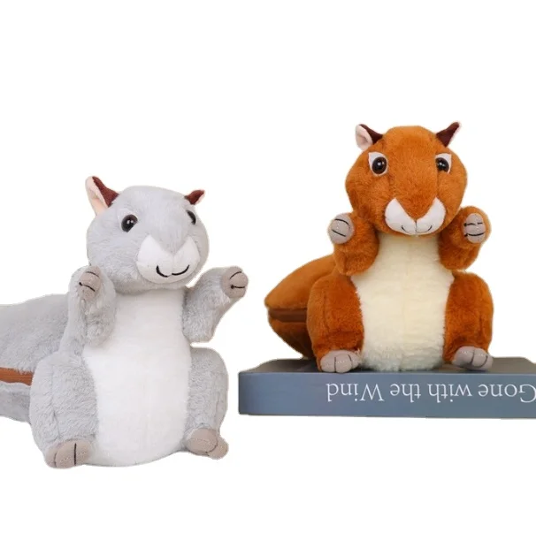 Nut Squirrel plush toy Nut wrapped squirrel gift cute simulation squirrel doll