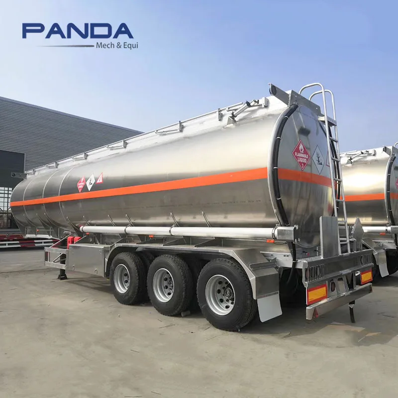 3 axle 42000l 45000l 50000 litres aluminum edible oil diesel fuel tanker tank trailer