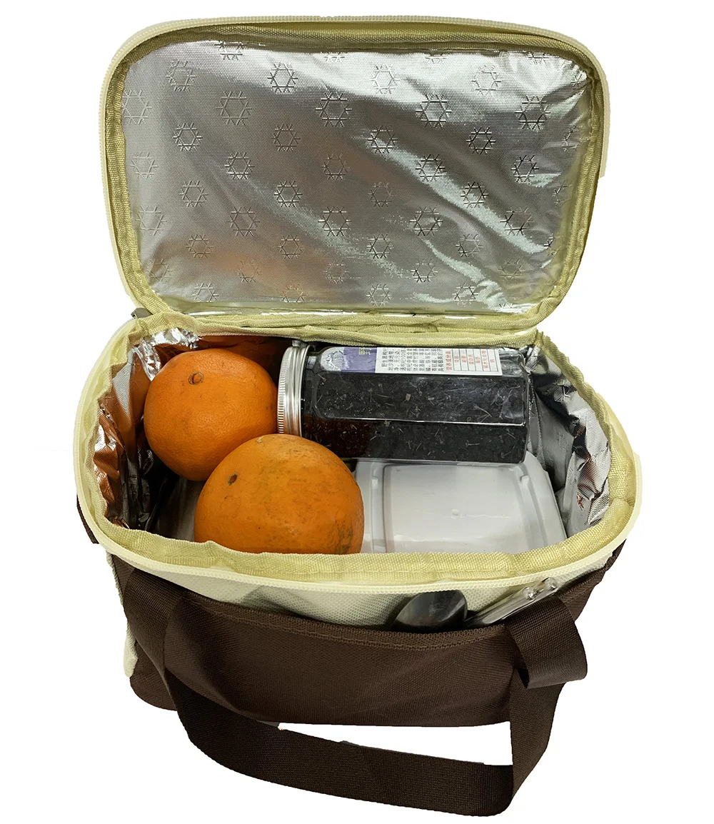 Custom Food Coffee Delivery Packaging 600D Oxford fabric Portable Takeaway Cooler Bag