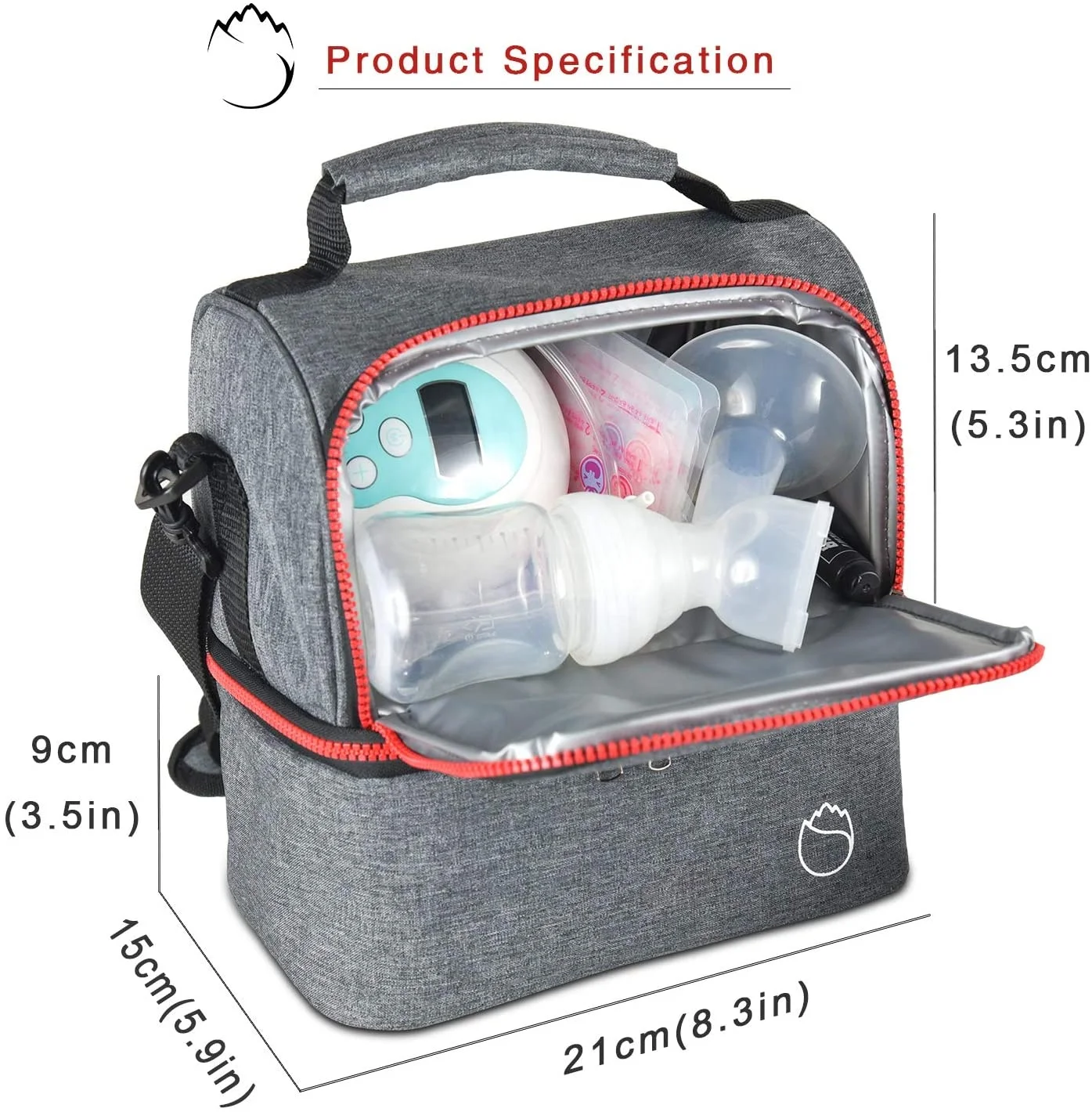 Nursing Mon Insulated Baby Bottle Breast Milk Cooler Tote Bag