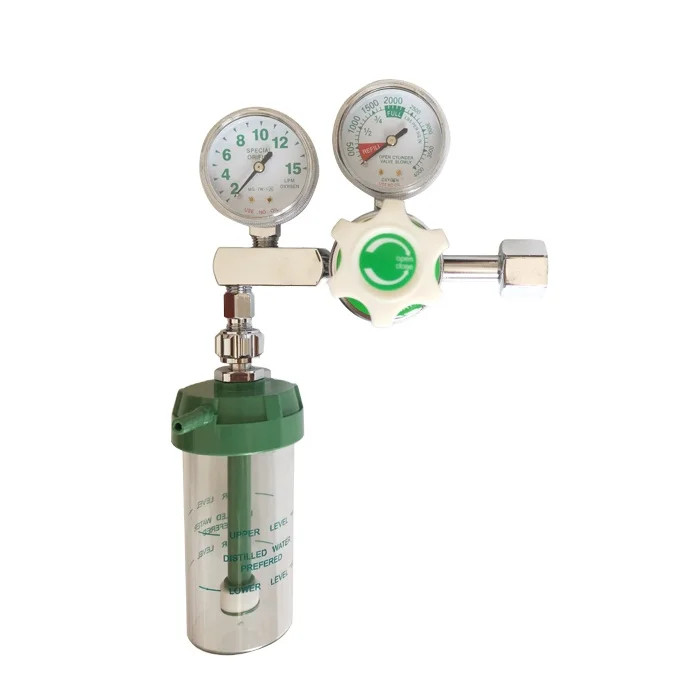 Good quality double gauges medical oxygen regulator for Hospital