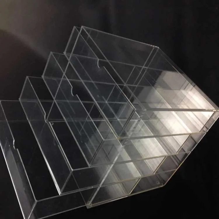 Customize 4 Layer Clear Acrylic Countertop Display with Locking  Security Showcase for Bread