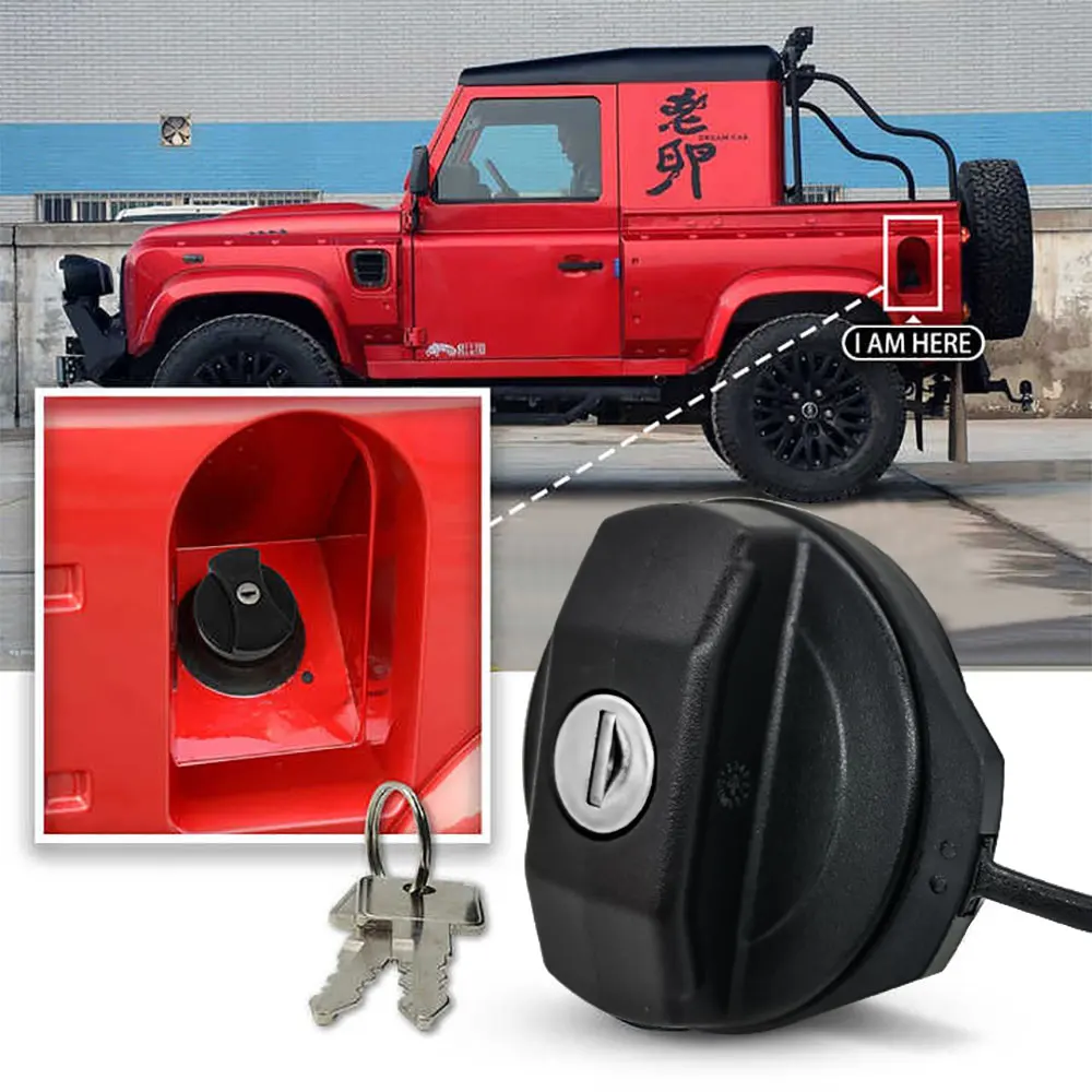 Fuel Gas Cap Cover Tank Lock Set 2 Keys For Land Rover Defender ORIGINAL OEM LR075664 LR032977