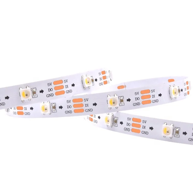 Likelight Dc5v Dmx Rgb 30 светодиодов/м полноцветная цифровая программируемая Гибкая Пиксельная Светодиодная лента