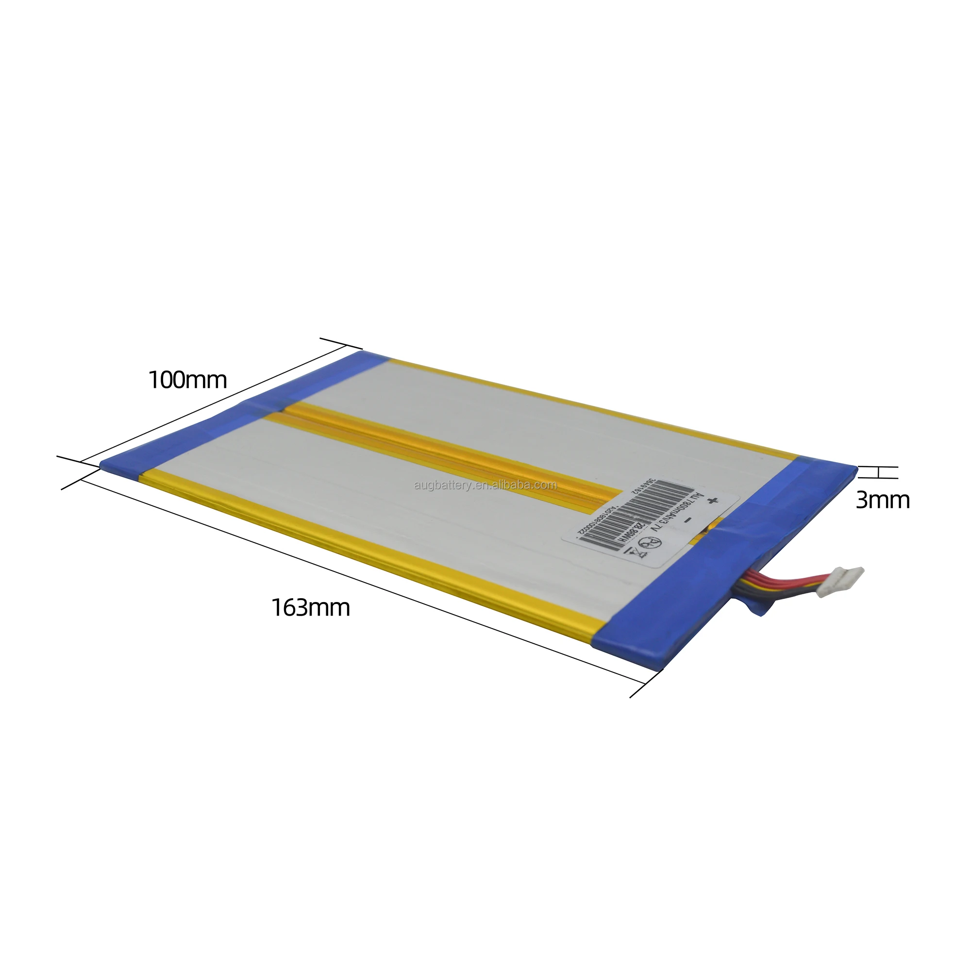 Factory Price Li Polymer Battery 3.7V 7800mAh Lithium Polymer Battery for Mobile Device Tablet Consumer Electronics