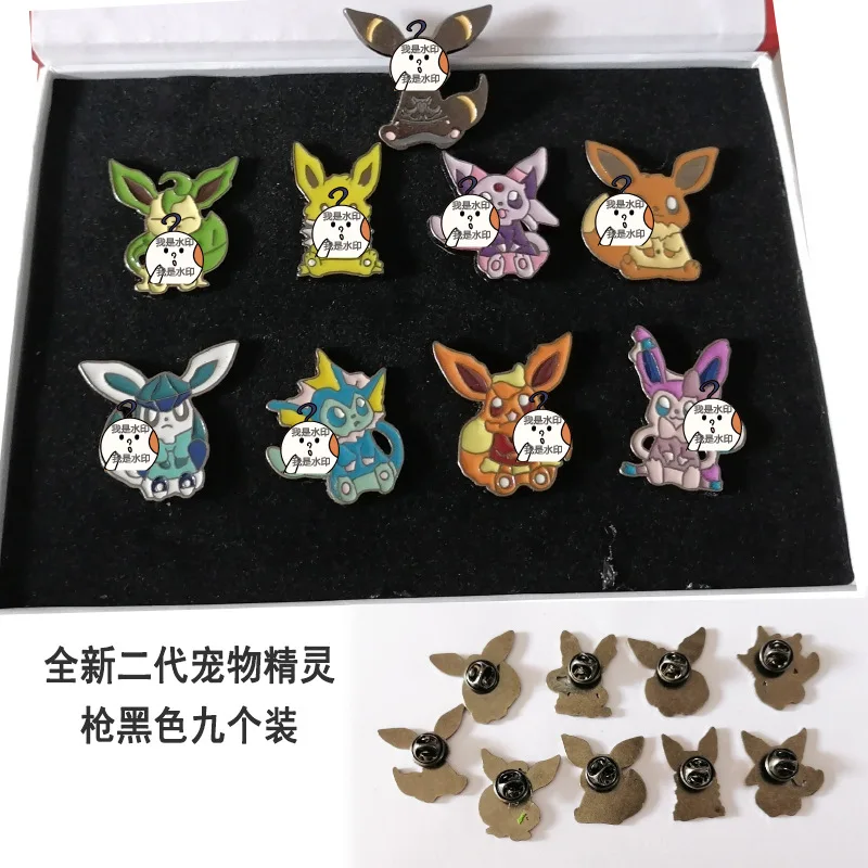 Factory Price Customized Pocket Monster Ins Style Animal Badges Anime box-packed badges cute Cartoon Eevee Enamel Pin