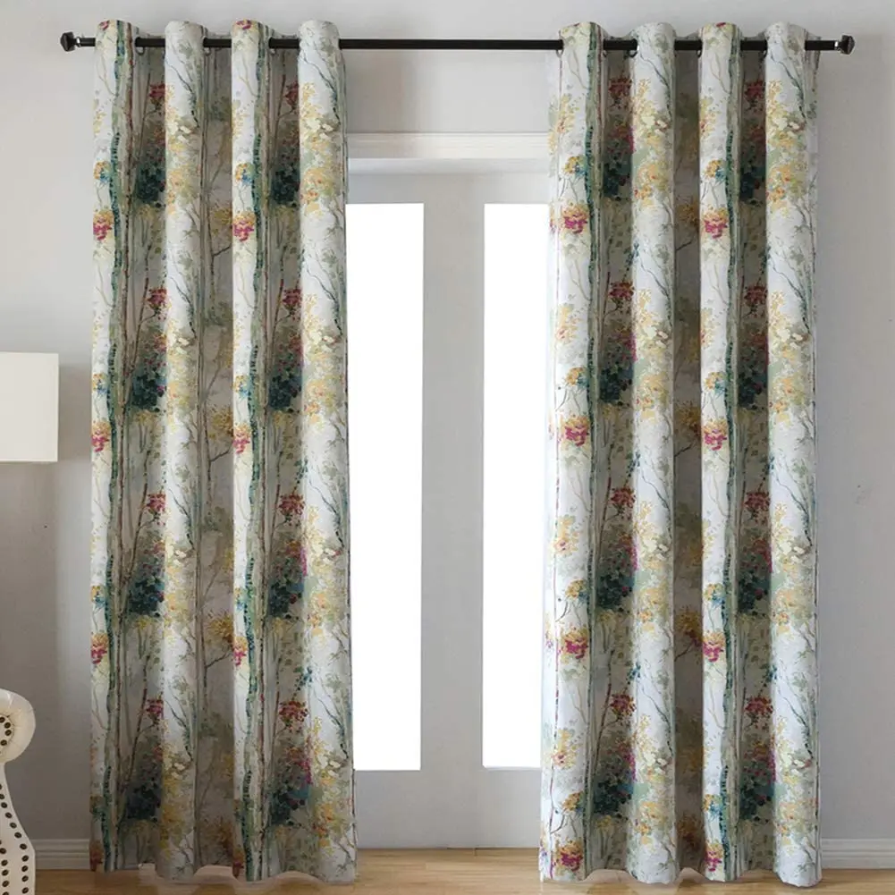 260gsm Black Silk 99% Blackout Classic Vintage Elements Curtains Customized High-Quality Polyester Digital Printing Curtains