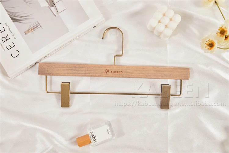wood hanger with clip pant hangers