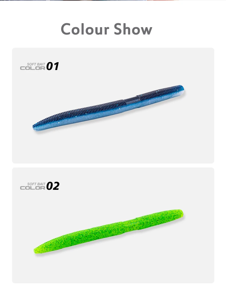 Toplure Fishing Maggots Worm Lure With Salt Screw Thread Soft Bait Grub 13.5cm 11.2g Long Cast Artificial Lures