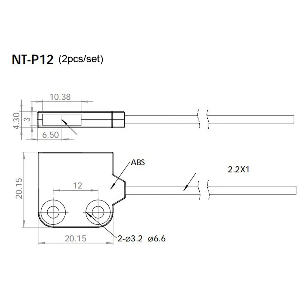 10mm Axis Diameter 1400mm Detecting Range Transmissive Matrix Fiber Optical Sensor