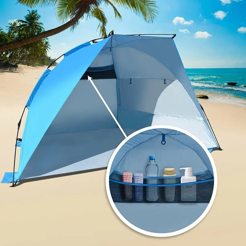 portable foldable beach shade pop up tent sun shelter