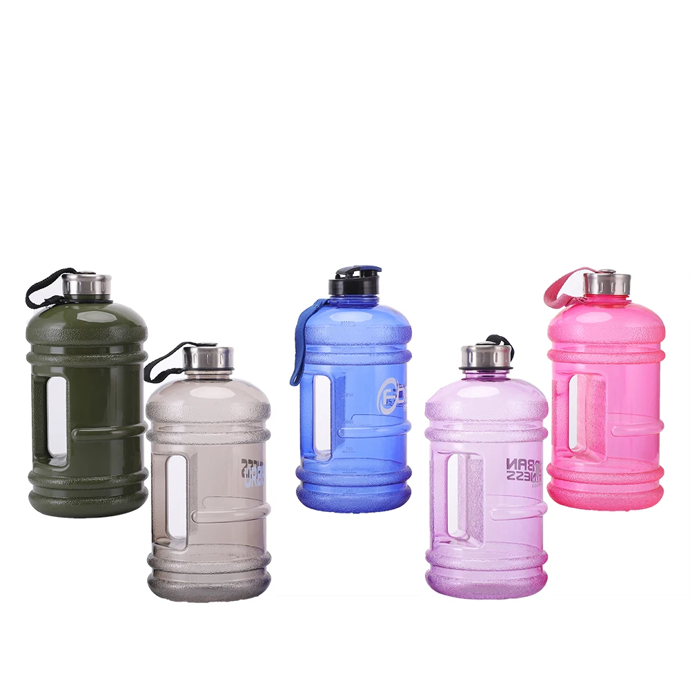 modern 2.2l gym jug wellbeing water bottle leakproof bpa free large capacity water bottle with straw and side handle