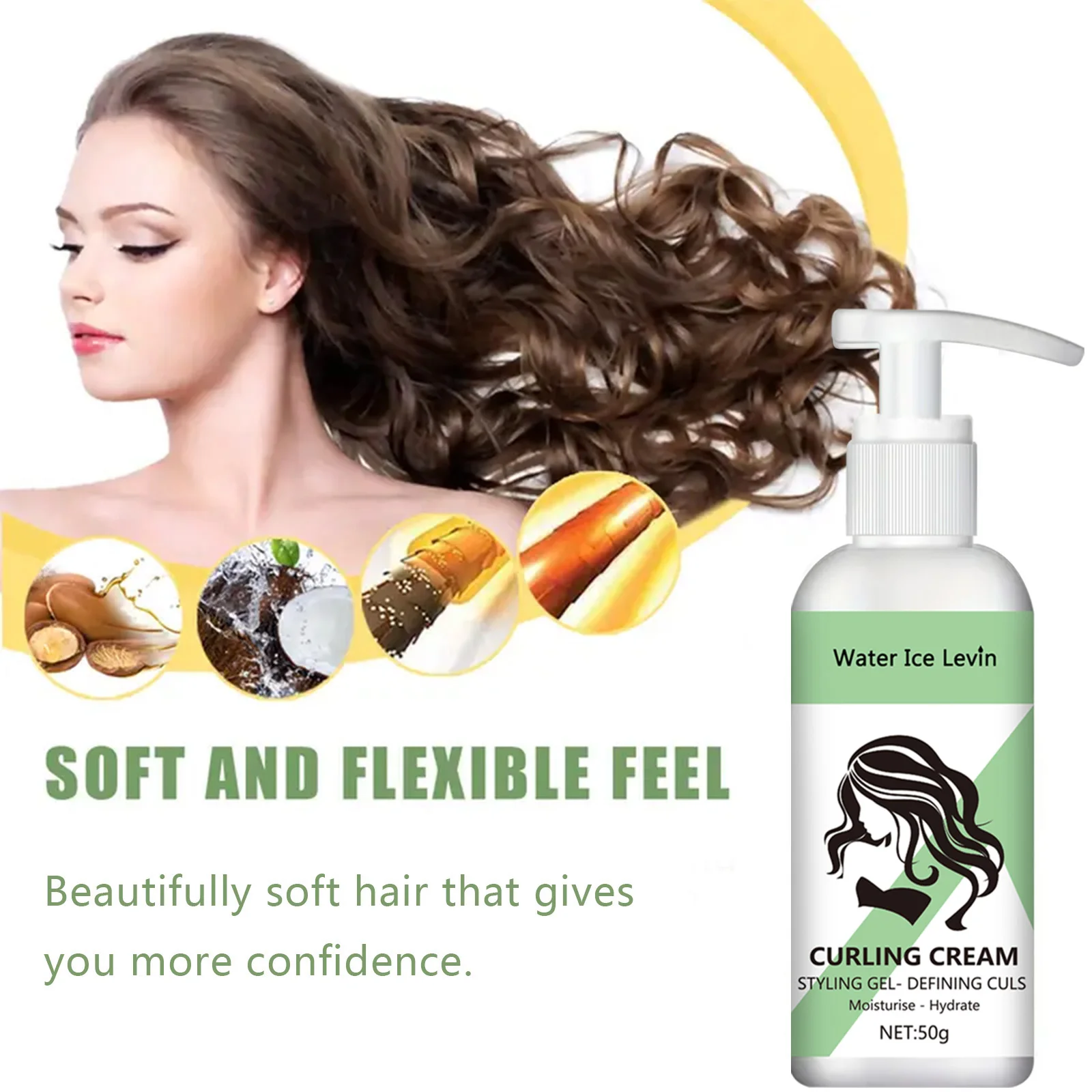 New product press curly hair foam mousse styling mousse plump and moisturizing curly hair gloss and curl control