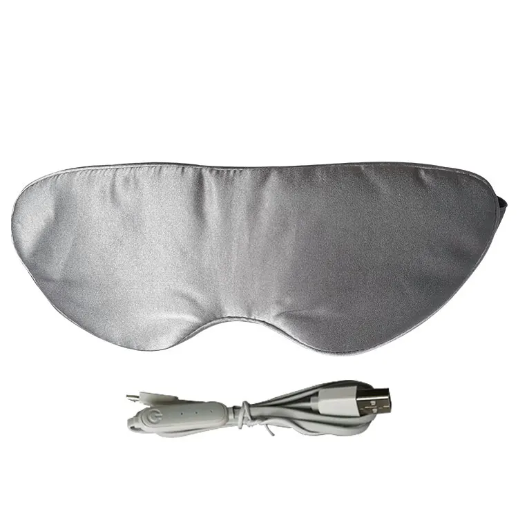 Pure Silk Temperature Adjustable Electric Heated Graphene Sleeping Eye Mask factory supply