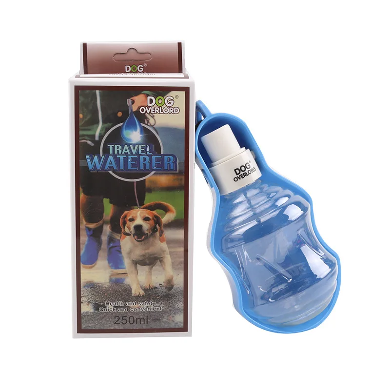 250ml Plastic Dog Travel Water Bottles BPA Free Portable Pet Drinking Bottle Dog Water Bottle for Outdoor