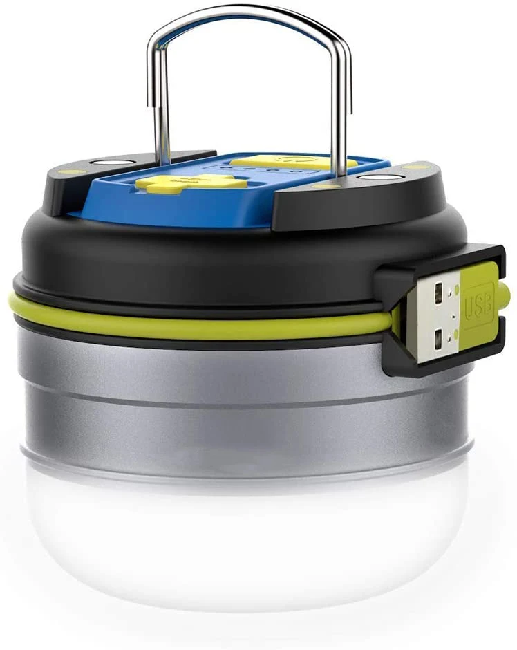 Camping lantern lamp LED battery small 3 light mode power bank waterproof mini flashlight