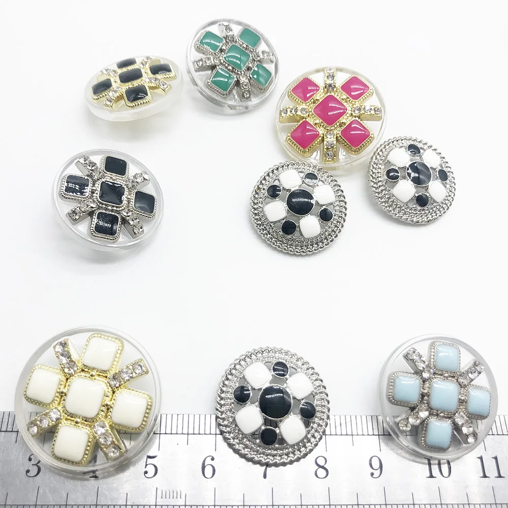 China manufacturer metal diamond garment pearl metal shank rhinestone button crystal button With Lowest Price