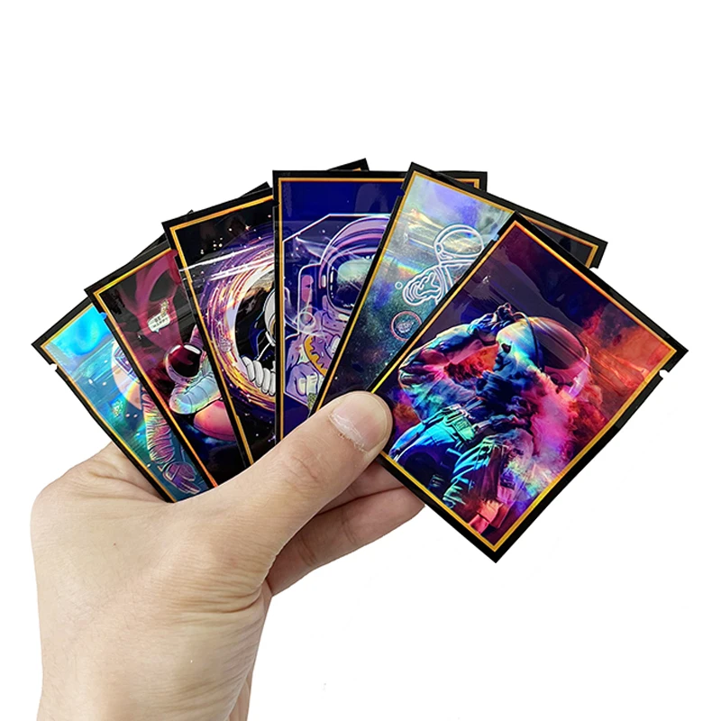 Stock 100Pcs/Pack Zipper Foil Mylar Bag Tobacco Cigar Smell Proof Plastic Packaging Bags Edible Food Pouch For Small Businesses