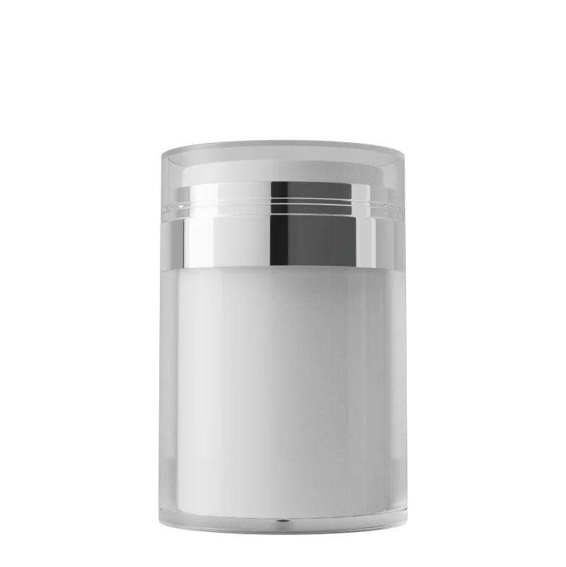 Best selling 15g 30g 50g plastic custom cosmetic airless lotion acrylic jar white empty cream containers wholesale