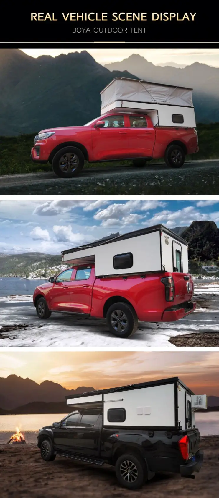 Hot sale Travel caravan camper truck kitchen outdoor cooktop camping bed camping box PICKUP TRUCK DRAWER