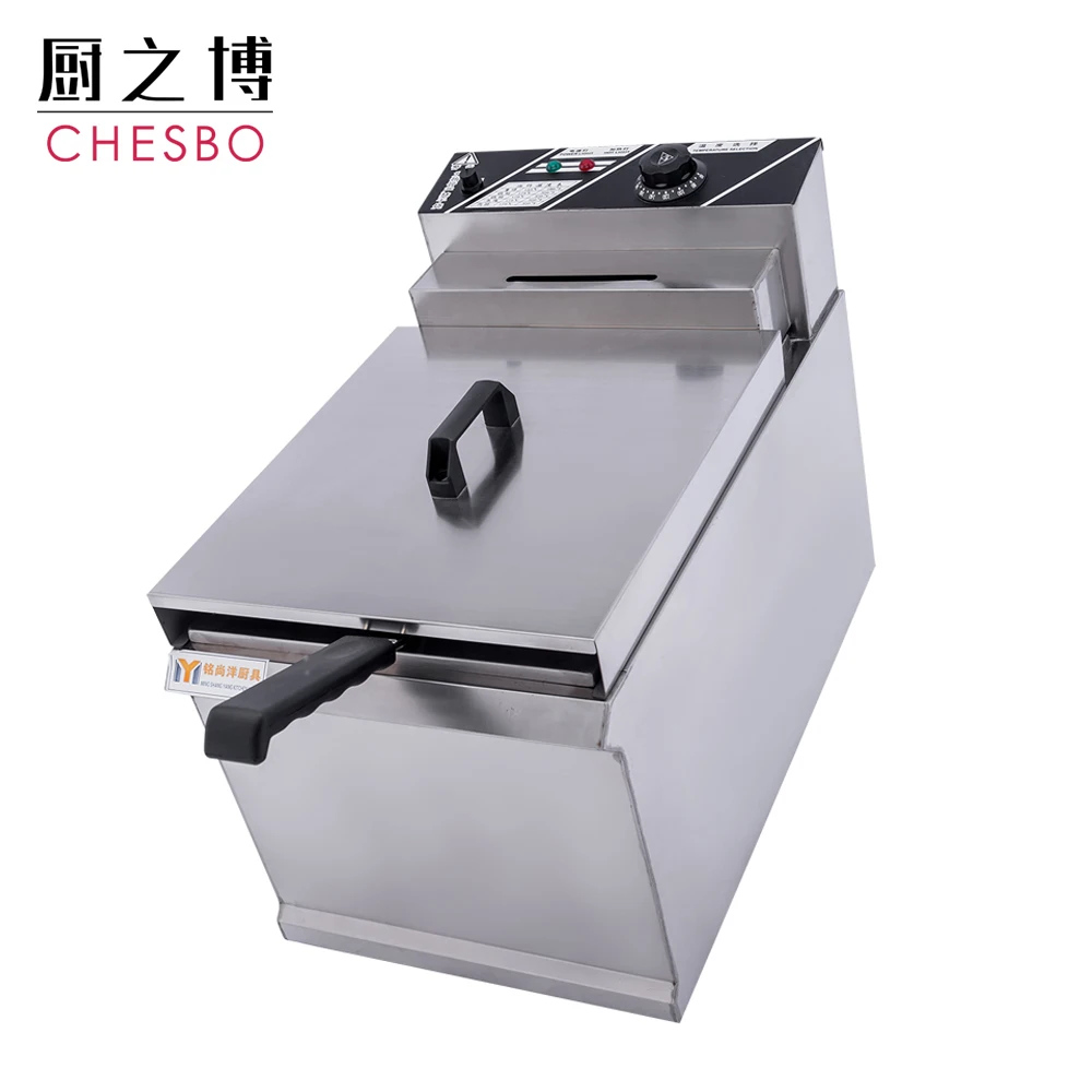 20L Single Cylinder Potato Chips Frying Machine/French Fries Deep Fryer for Medium-sized Supermarkets Restaurant