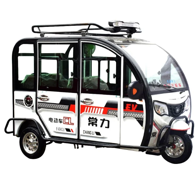 Changli Manufacturing New Design, Fully Enclosed Four - Door Electric Tricycle
