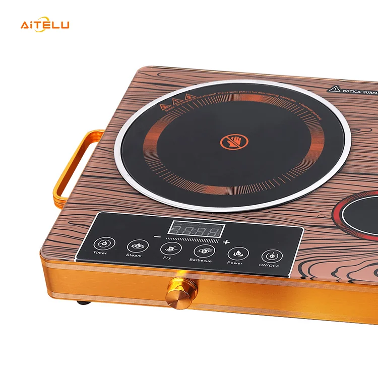 Modern Home Wok Electric Induction Cooker Multi Burners 2200W+2200W 220V~50Zh
