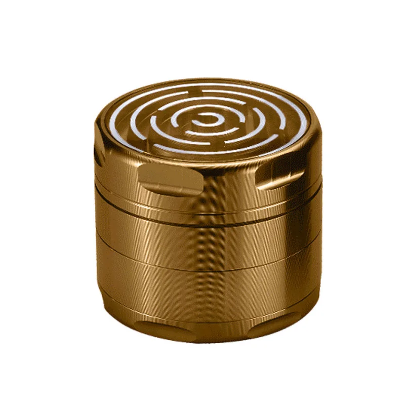 Новый продукт, алюминиевый измельчитель для трав, 4 шт., подарочная упаковка, матовая изящная дизайнерская измельчитель для трав с принтом