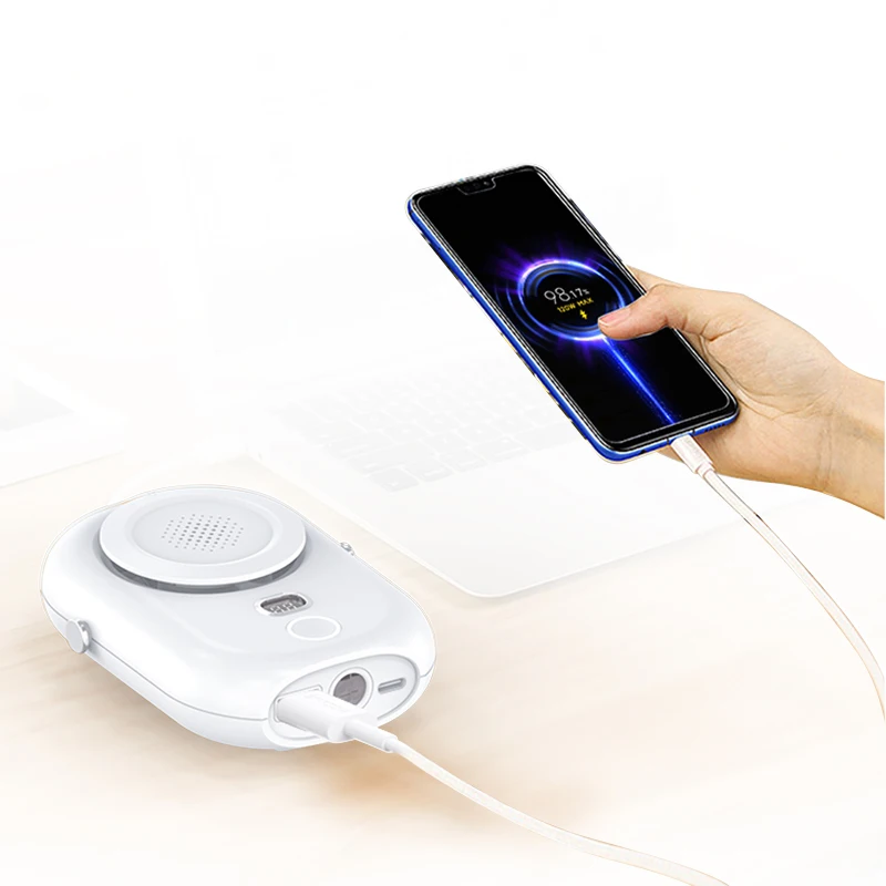 Japan Rakuten Market Outdoor Desktop Aroma Tablet Portable & Wearable Fan Hanging USB Rechargeable Mini Portable Neck Fan