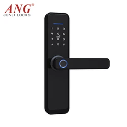 China Manufacturer Security Home 55Mm Thickness Wifi Tuya Tt App Password Biometric Fingerprint Door Lock