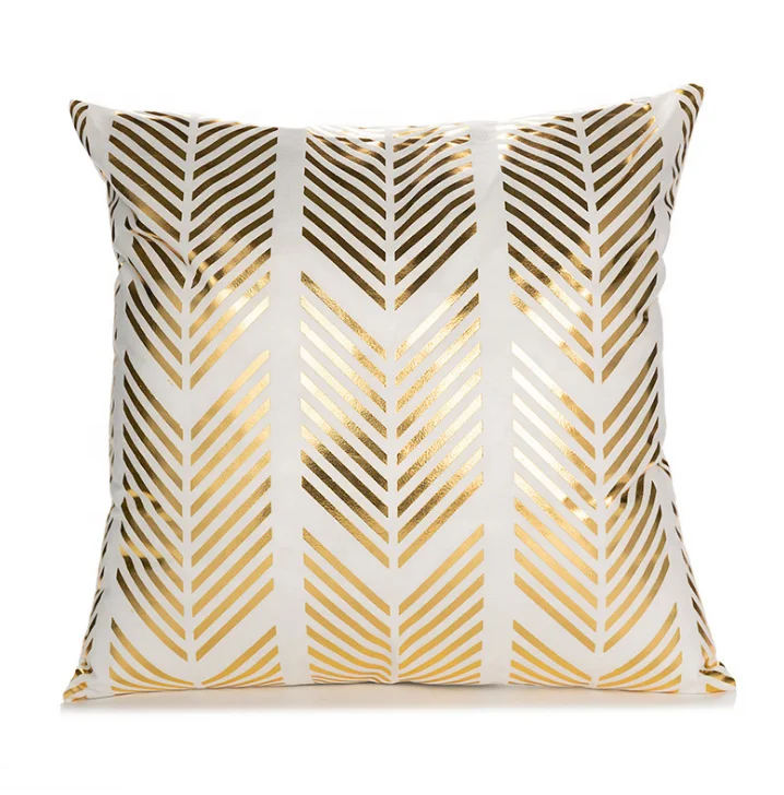 Белый сусального золота металлическая печать заказкая Подушка Чехол Чехлы на заказ подушка