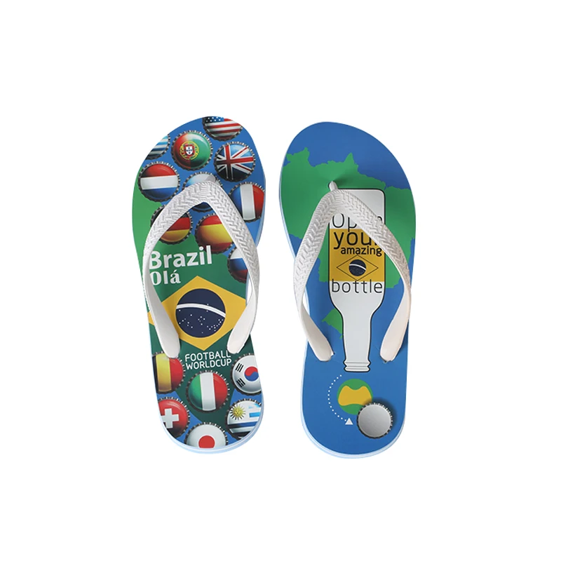 Summer Non-slip Bottle Opener Flip Flops For Men Home Bathroom Slippers Custom Soft Sole EVA Foam Flip Flops Men Beach Sandals