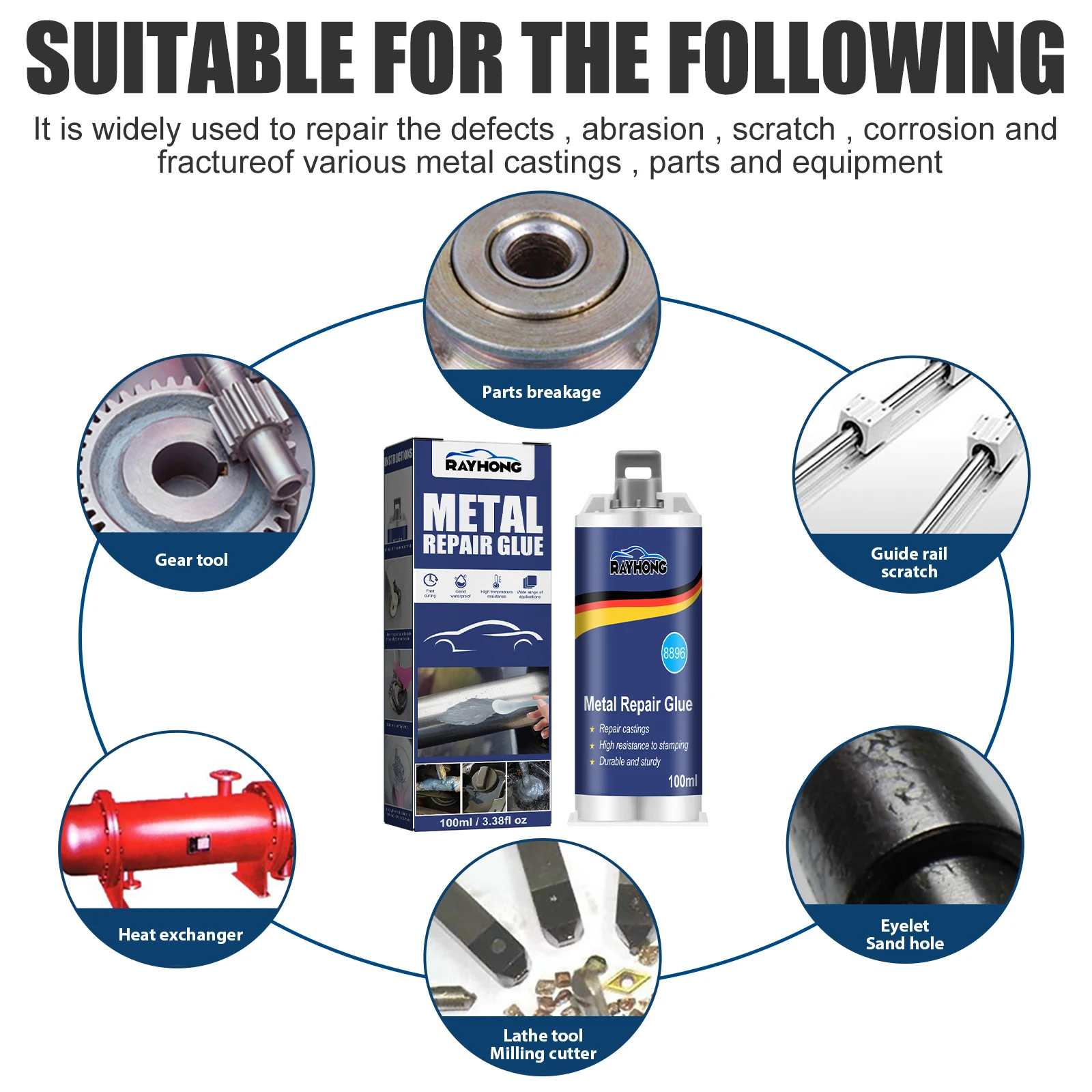 Rayhong OEM&ODM Automotive Metal Adhesive Multipurpose Adhesives Metal Waterproof Glue For Metal