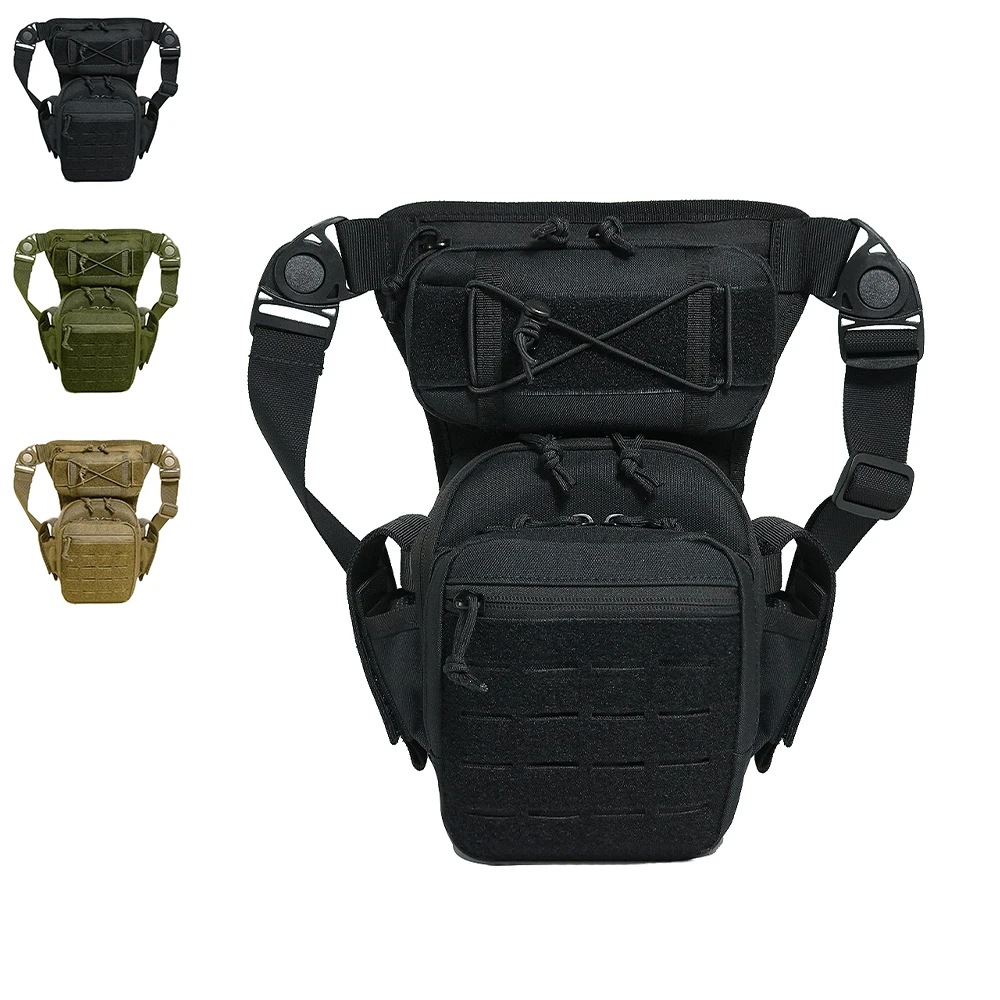 Tactical Leg Bag MOLLE EDC Men Waist Bag Utility Belt Pouch Hip Motorcycle Riding Thigh Leg Bags Travel Fanny Pack