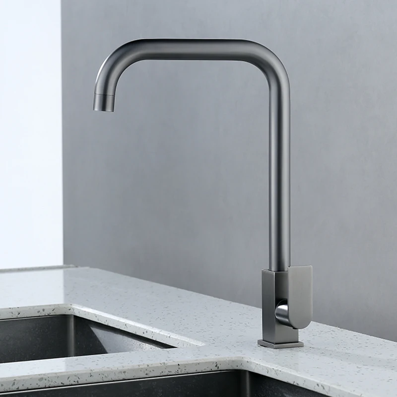 Single Handle Pull-out 1 Hole Lead Free Chrome Kitchen Sink Faucet with Sprayer