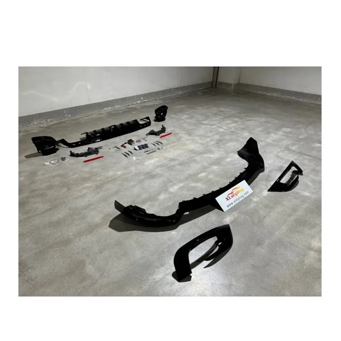 Car Accessories Body Kit Car Bumpers 2014-2017 BRS Rear Bumper Diffuser With Tips for Mercedes Benz W222 AMG