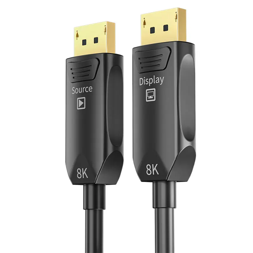 Factory made high efficiency AOC display port 1.4V cable 8K60Hz 4K120Hz fiber optic DP cable 32.4Gbps