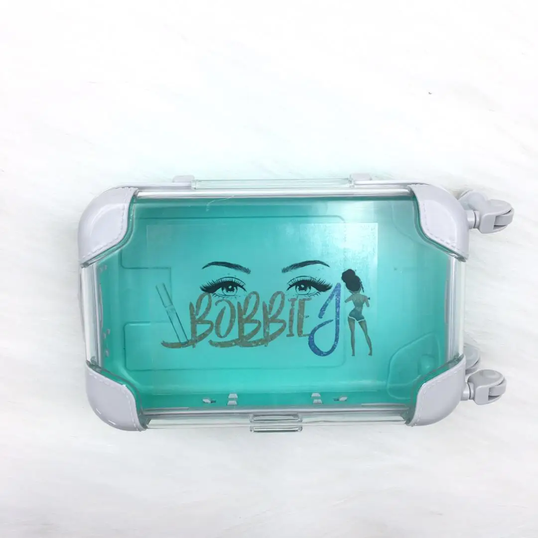
Top quality popular private label custom eyelash packaging suitcase boxes 