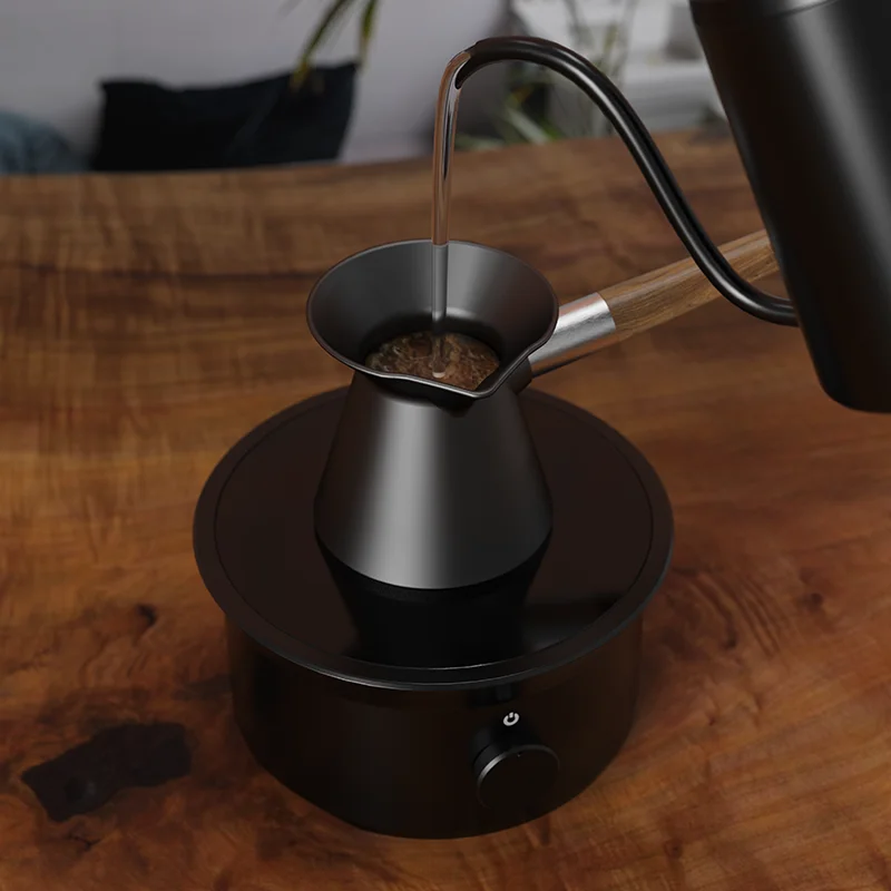 Professional Turkish Coffee Maker With Wooden Handle Luxury Turkish Coffee Pot Set Quality Turkish Warmer Coffee Pot