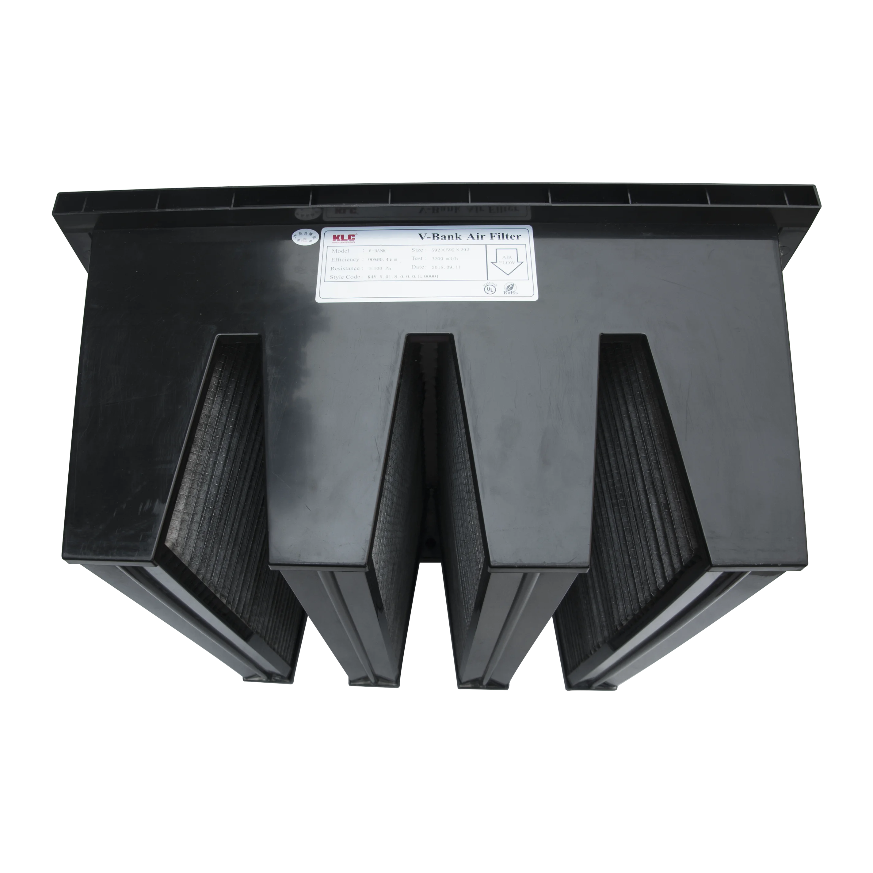 direct sales wholesale price air purifier plastic frame v bank chemical filter merv