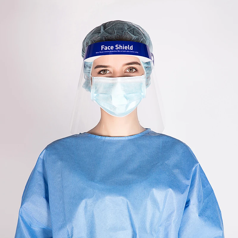 Healthcare Worker Adjustable Headband Industrial Clear Medical Disposable Face Shield Cover Protective Isolation Mask