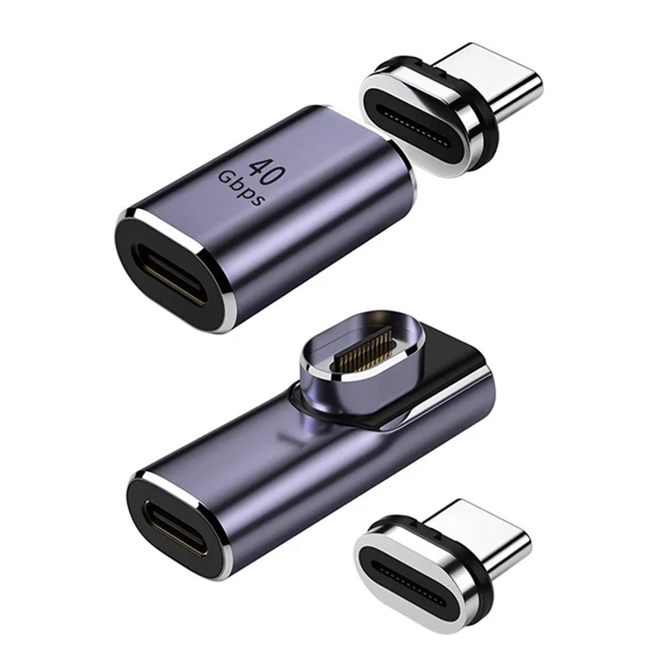 Magnetic USB C Adapter 40Gbps Type C Connector PD 100W Fast Charging Converter Thunderbolt 3 for MacBook Pro Switch Cellphone