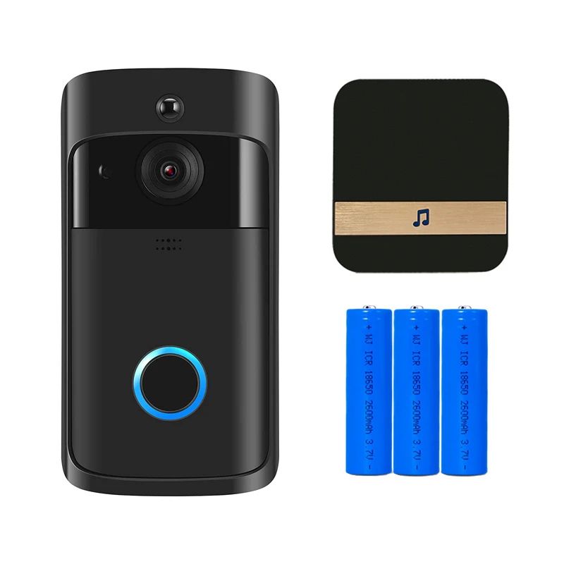 Cheap Video Doorbell Wireless Wifi Camera With Chime 3 pcs Battery Cloud Storage Night Version Wide Angle Motion