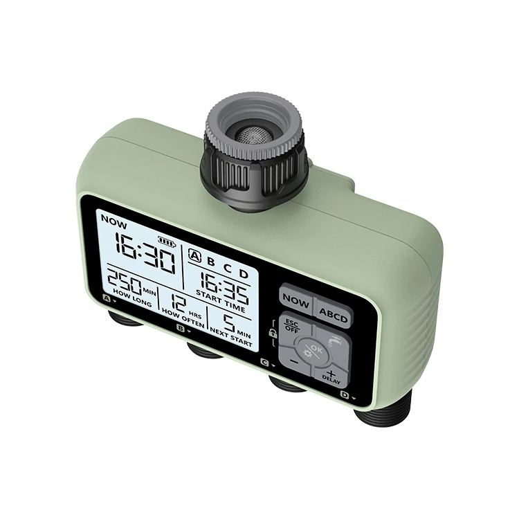 New Design Electronic Automatic 4 Outlet Irrigation Garden Water Timer Watering System Controller HCT-379